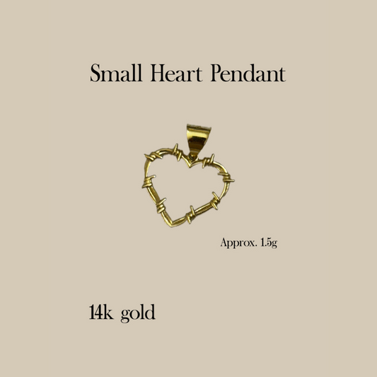 14k Gold Small Heart Pendant